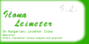 ilona leimeter business card
